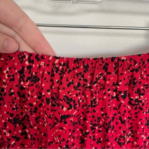 Red Cheetah Print Midi Skirt - Picture 4 of 5